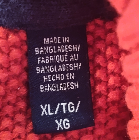 IZOD Men's Red White Navy Fair Isle Knit Sweater | Size XL - Picture 3 of 5